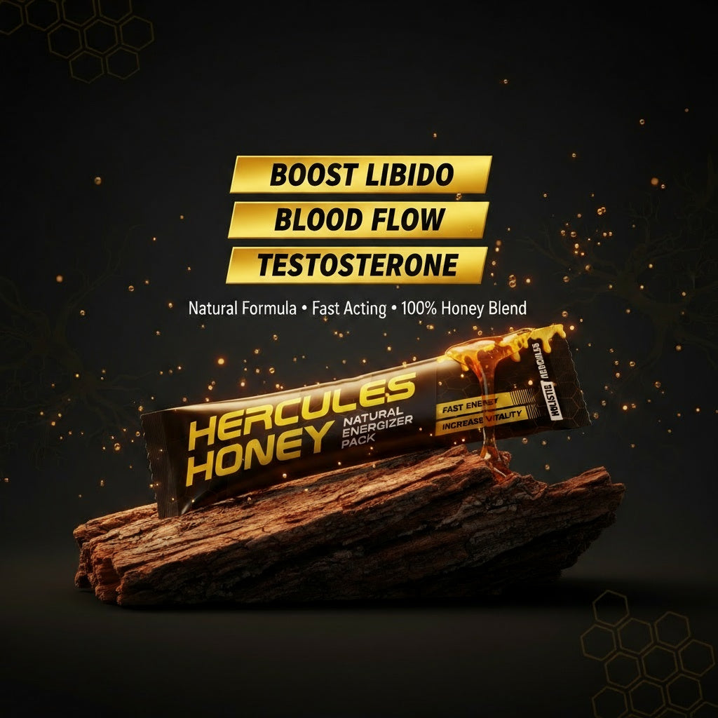 Hercules Natural Honey Sticks 6-in-1 Herbal Performance Blend (16 Count)